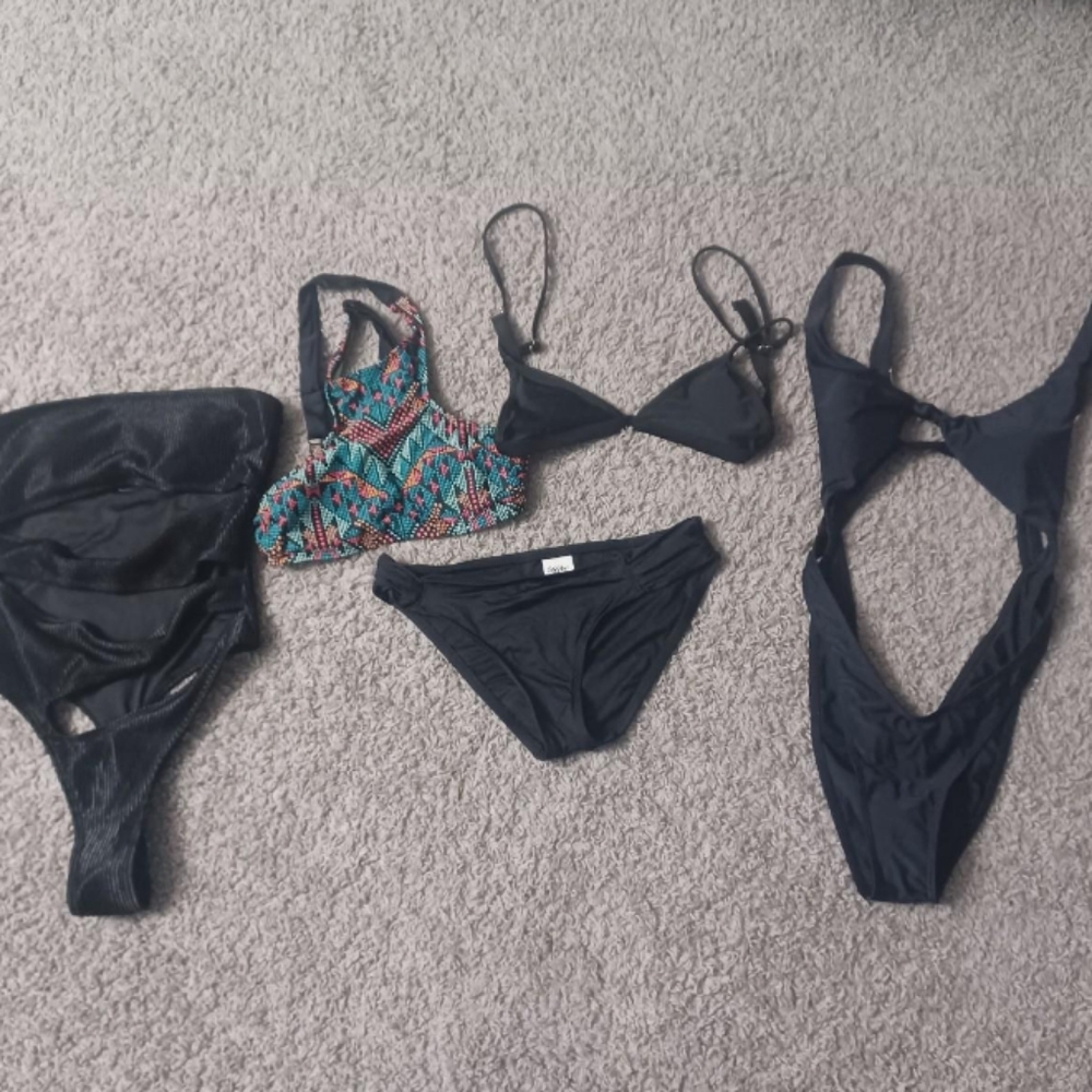SHEIN Black Bikini Set with Thin Straps